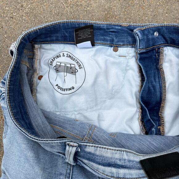 Buckle Black Fit No 75 Ankle Skinny Jeans Size 31 Light Blue Distressed Fray Hem - Picture 4 of 10